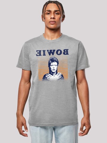 F4NT4STIC T-Shirt 'David Bowie' in Grau: Vorderseite