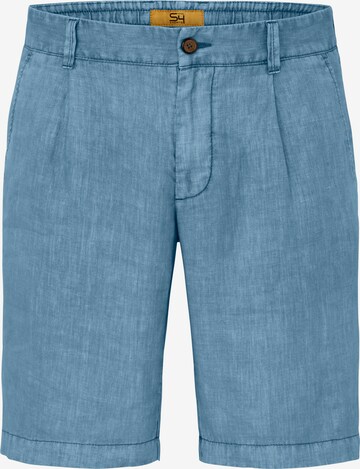 S4 Jackets Regular Chino Pants in Blue: front