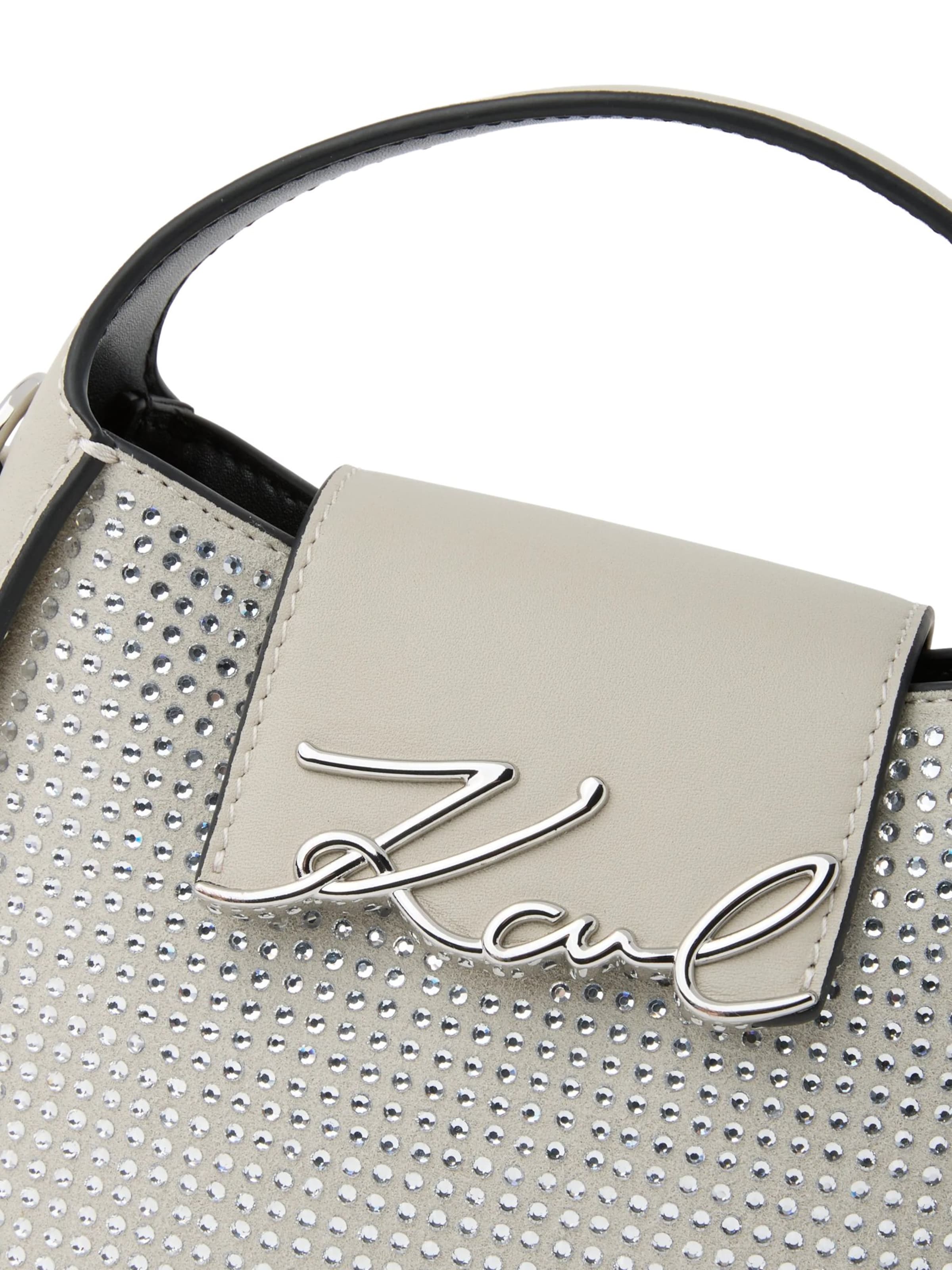 Poșete 'K/Signature' de la Karl Lagerfeld pe gri
