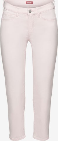 Coupe slim Pantalon ESPRIT en rose : devant