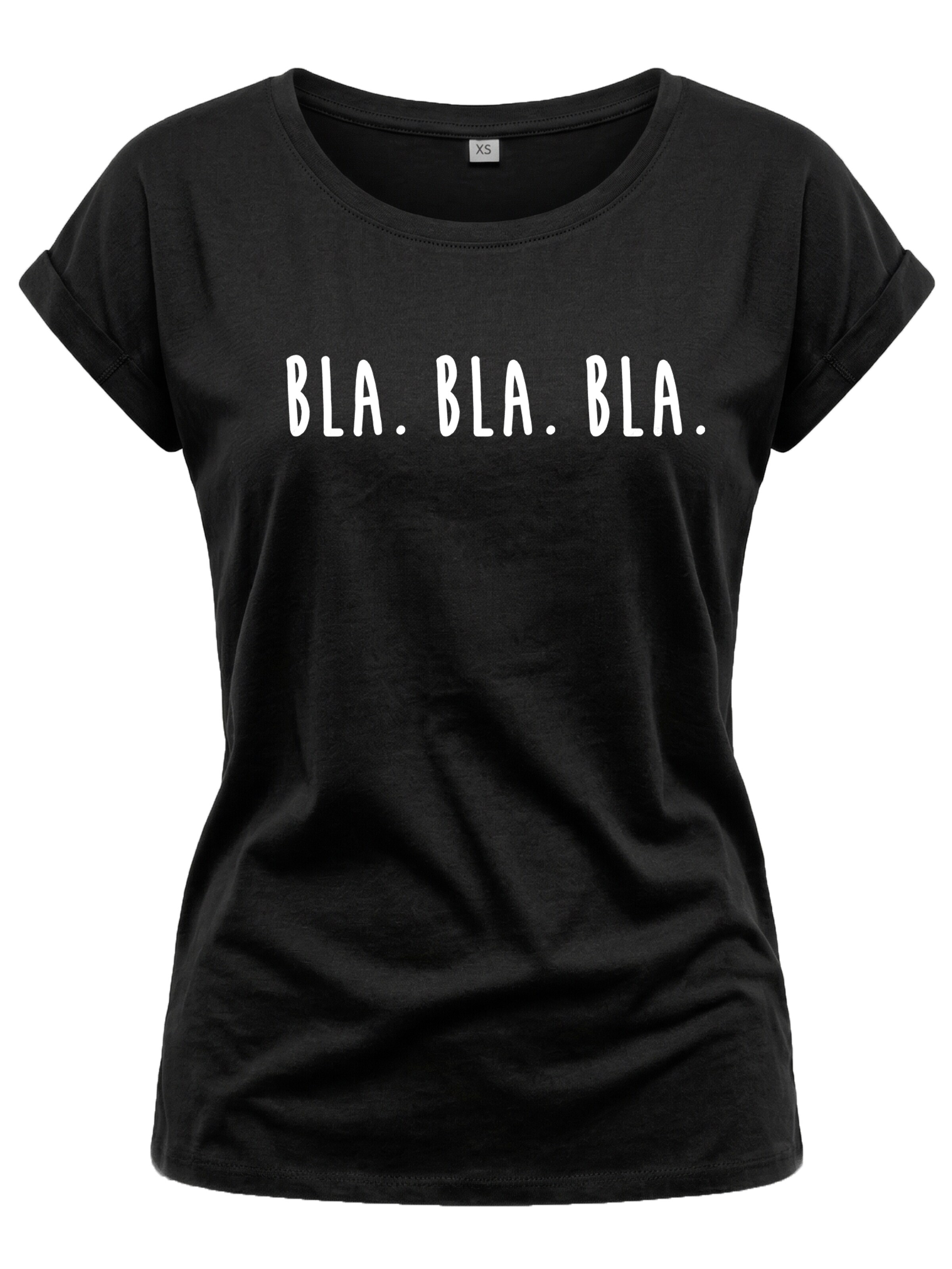MAKAYA Shirt 'Bla Bla Bla' in Black: front