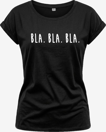 MAKAYA Shirt 'Bla Bla Bla' in Black: front