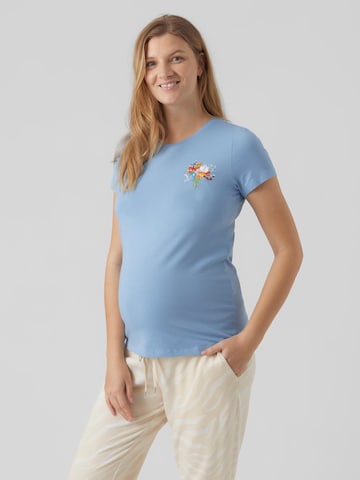 MAMALICIOUS Shirt 'BIRDIE' in Blue: front