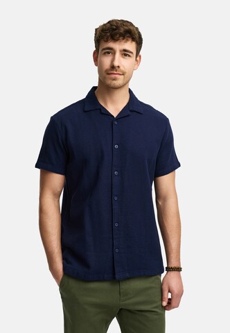 INDICODE JEANS Regular fit Button Up Shirt 'Cosby' in Blue: front