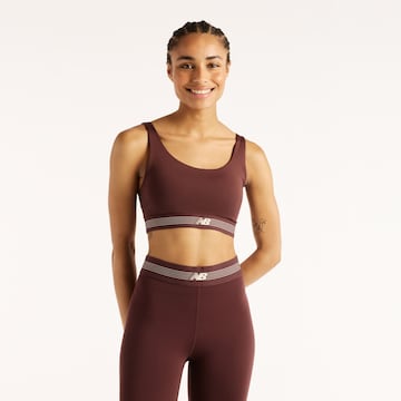 new balance Sport bh 'AC Train Bra' in Bruin: voorkant