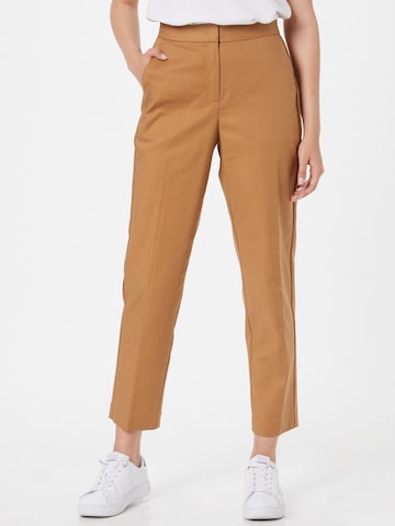 Regular Pantalon à plis TOMMY HILFIGER en marron : devant
