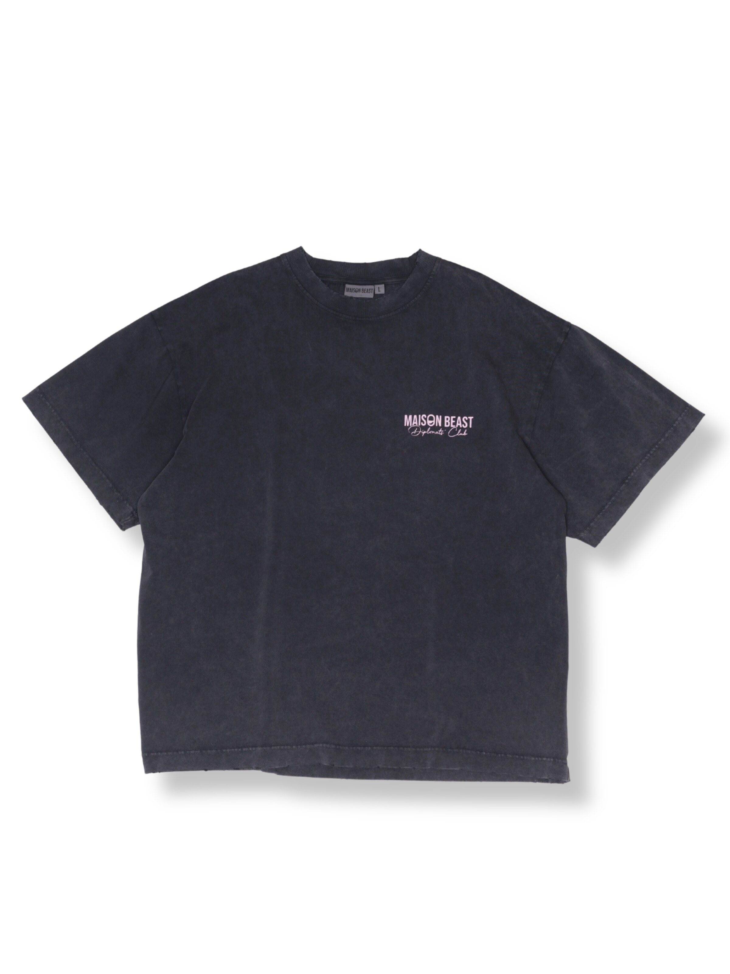 Maglietta 'DIPLOMATS' di Maison Beast in grigio: frontale