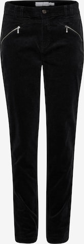 Fransa Regular Pants 'TEAN' in Black: front