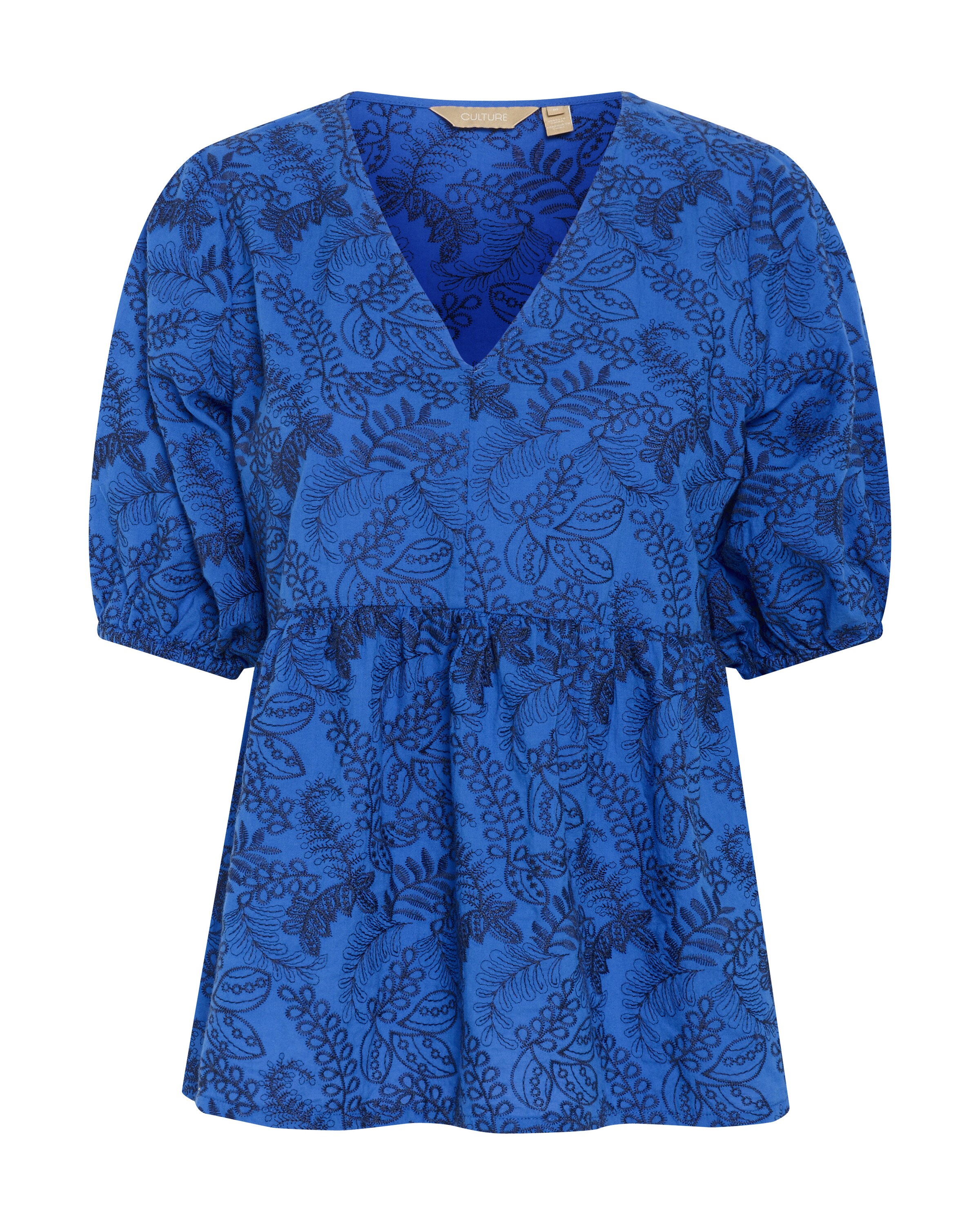 Chemisier CULTURE en bleu : devant