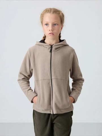 Tommy Life Dressipluus 'TOMMY Unisex-Kapuzen-Sweatshirt Für Jugendliche Mit Reißverschluss', värv beež