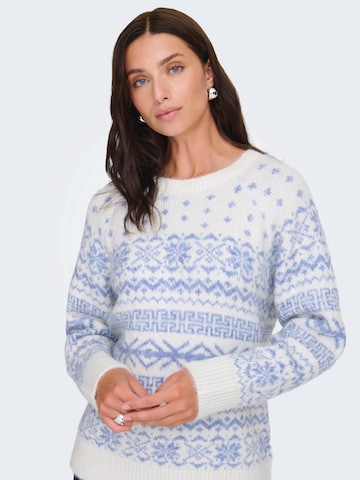 ONLY Sweter 'ONLXMAS NORDIC' w kolorze biały