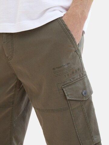 Regular Pantalon cargo TOM TAILOR en vert