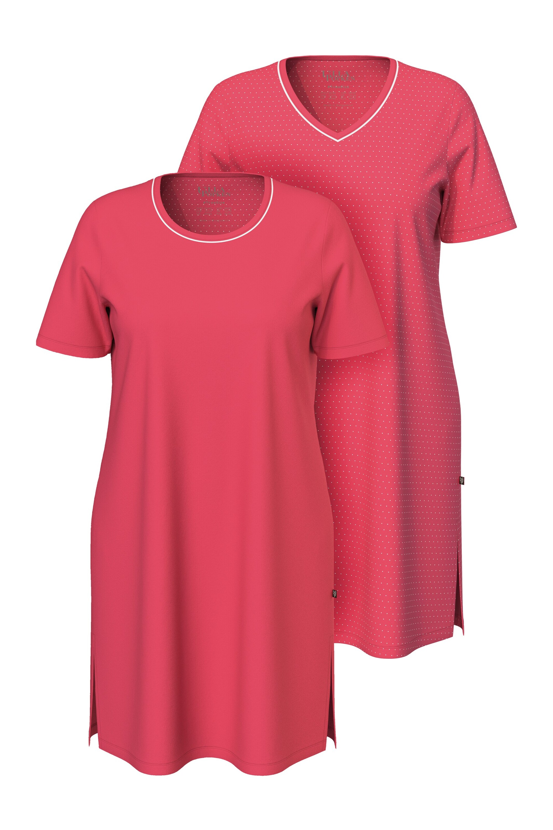 Ulla Popken Nachthemd in Rood: voorkant