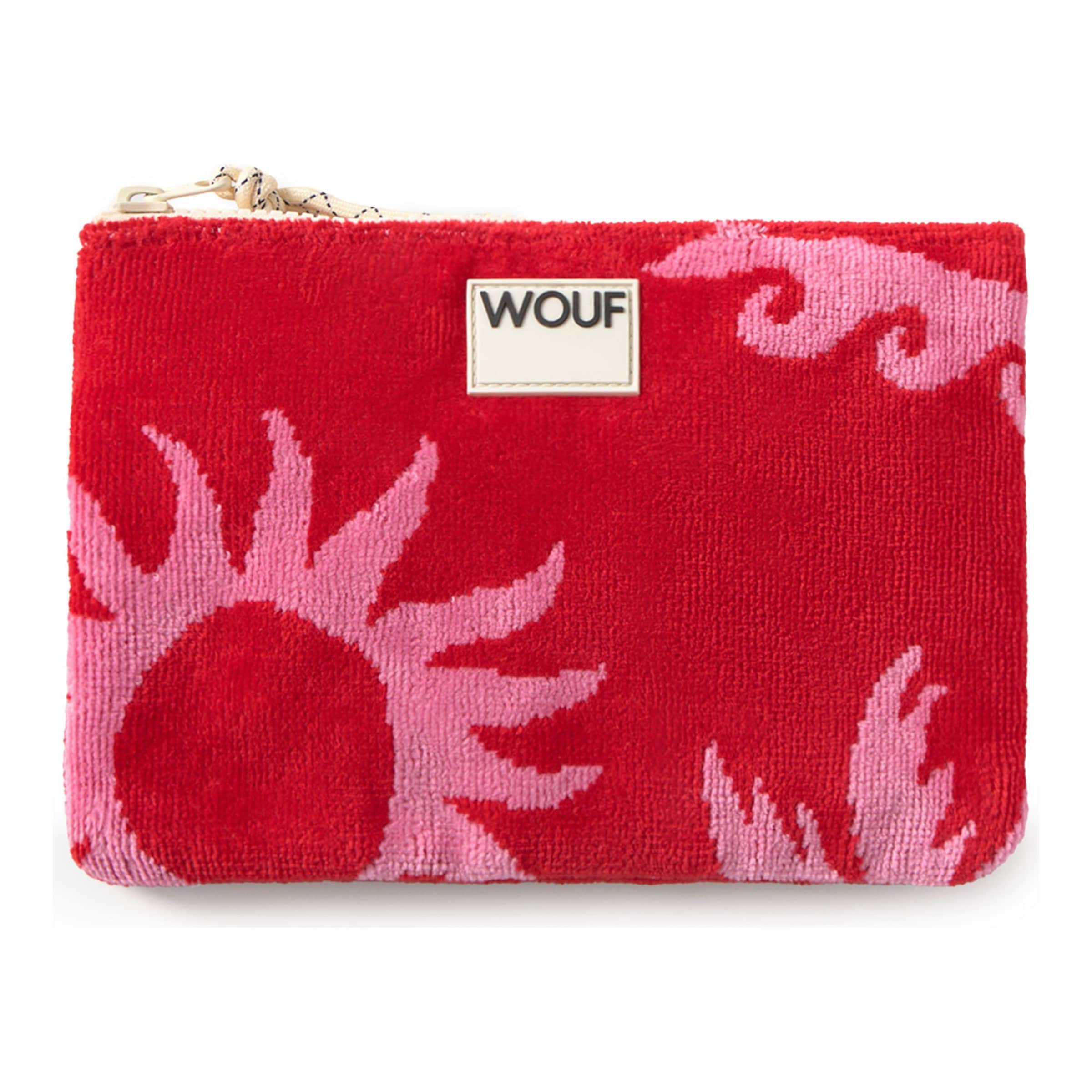 Wouf Cosmetic bag 'Terry' in Red: front
