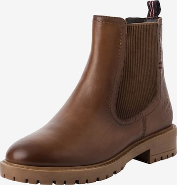 s.Oliver Chelsea boots in Brown: front