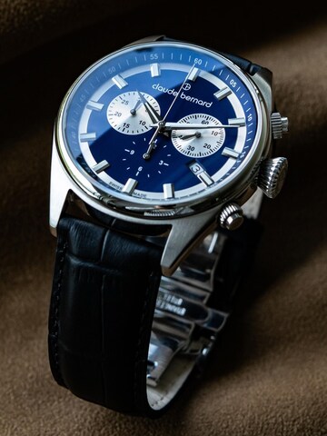 Claude Bernard Analog Watch 'Proud Heritage Chronograph' in Blue