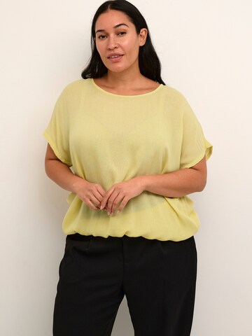 Camicia da donna 'Ami Stanley' di KAFFE CURVE in giallo: frontale