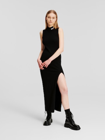 KARL LAGERFELD JEANS Dress ' Knitted Sleeveless Maxi ' in Black: front
