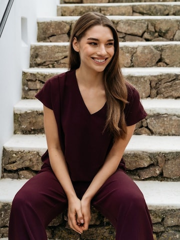 &co woman Shirt '&Co Woman Macy bordo' in Rood: voorkant