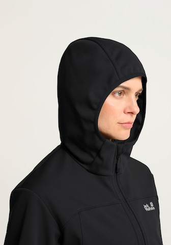 JACK WOLFSKIN - Casaco outdoor 'WINDHAIN 2' em preto