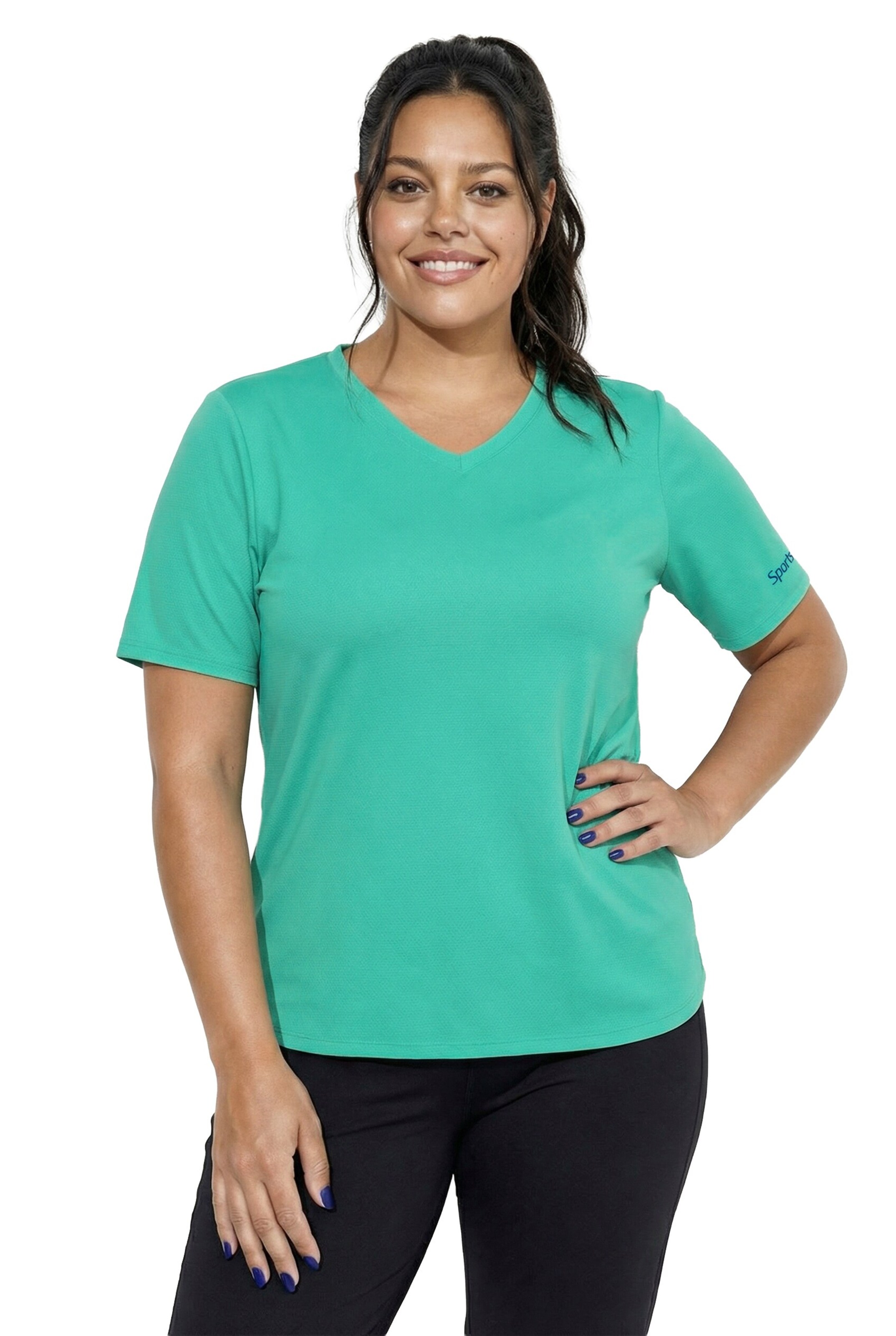 Ulla Popken Shirt in Blau: Vorderseite