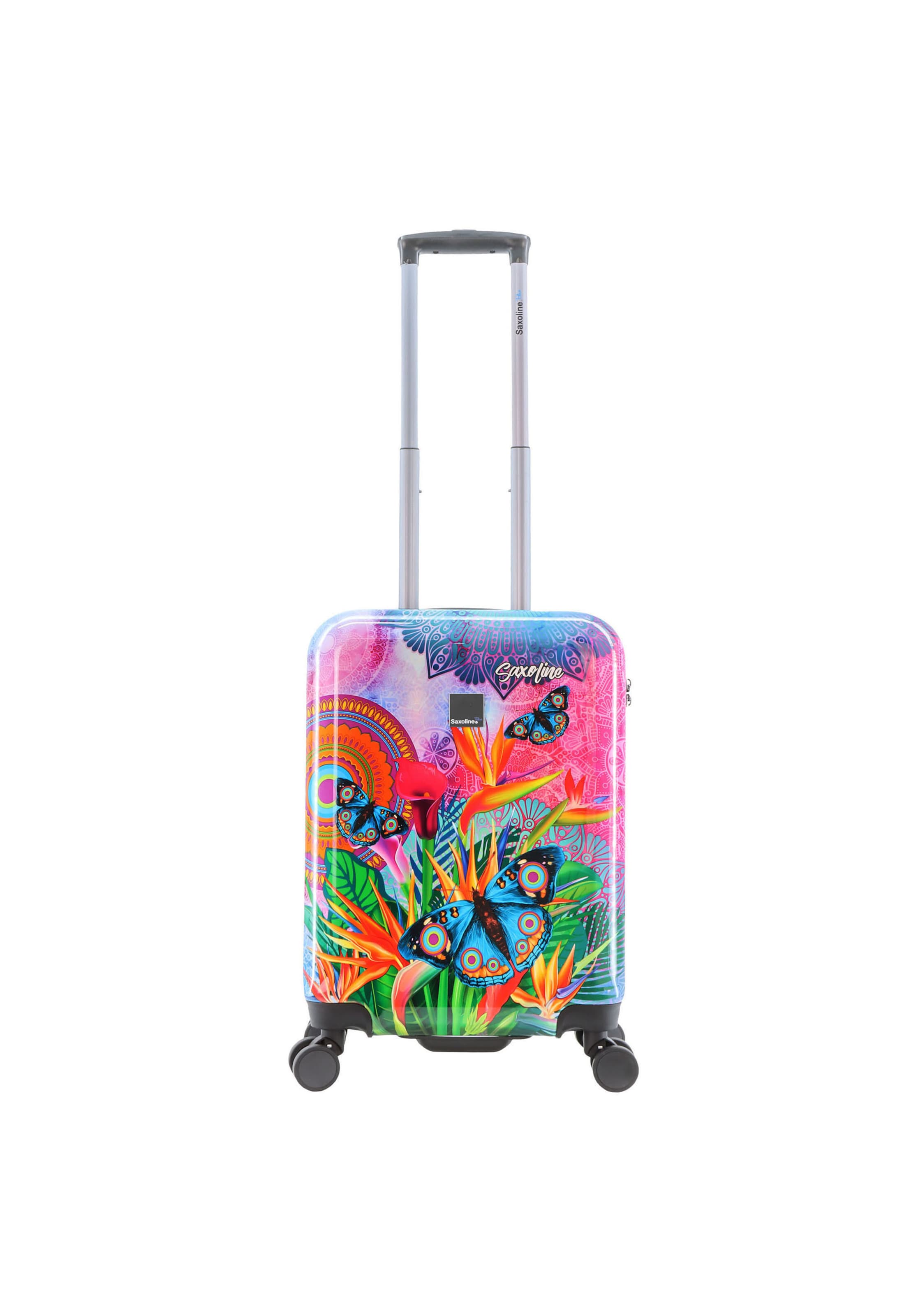 Saxoline Blue Suitcase in Mixed colors: front