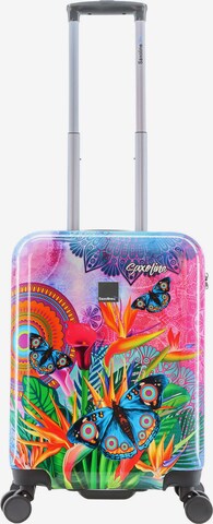 Saxoline Blue Suitcase in Mixed colors: front