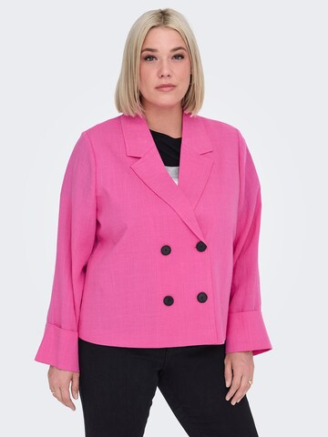 Blazer 'CARTAMI' di ONLY Carmakoma in rosa: frontale