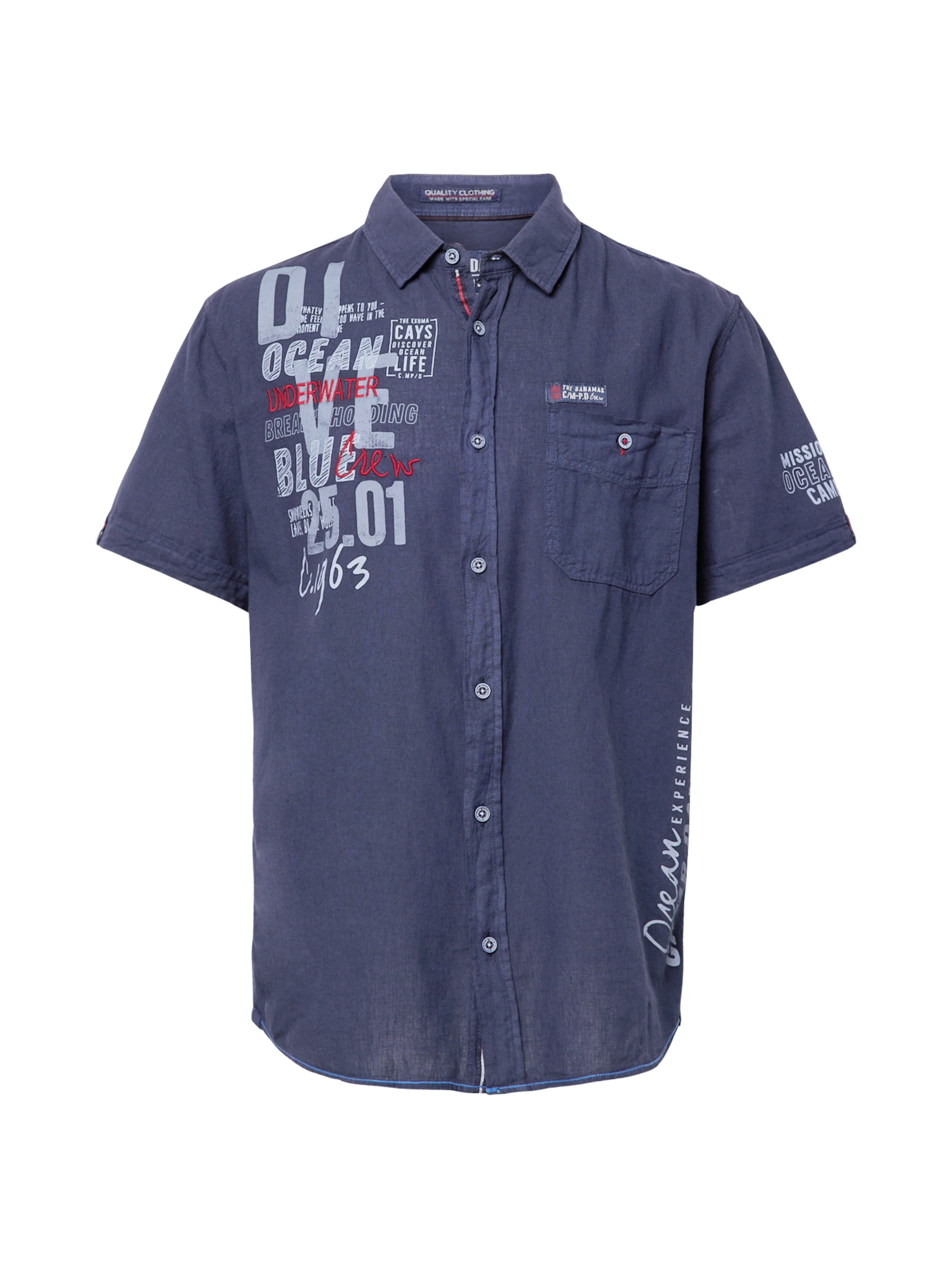 CAMP DAVID Regular Fit Hemd in Blau: Vorderseite