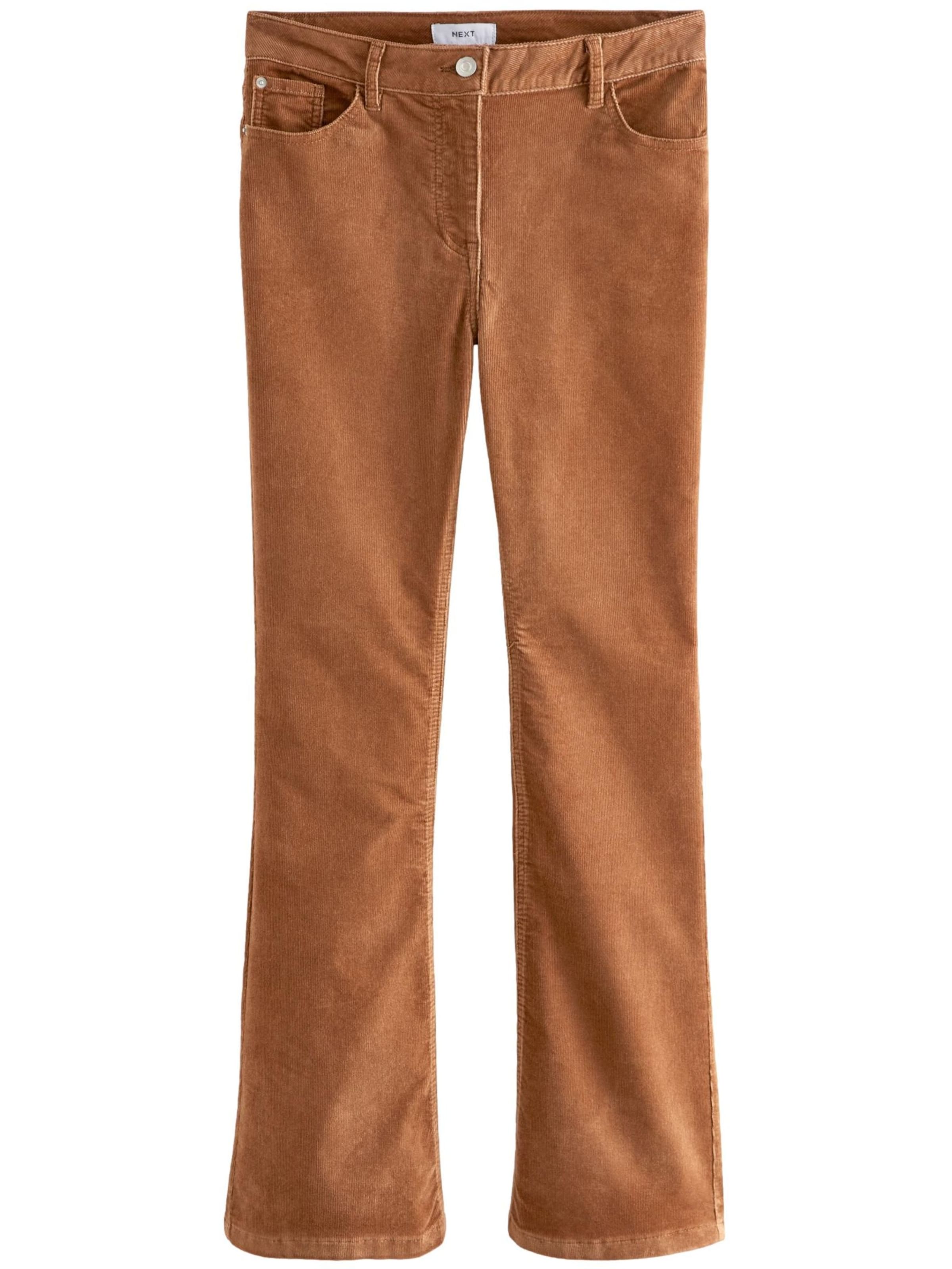 évasé Pantalon Next en marron : devant