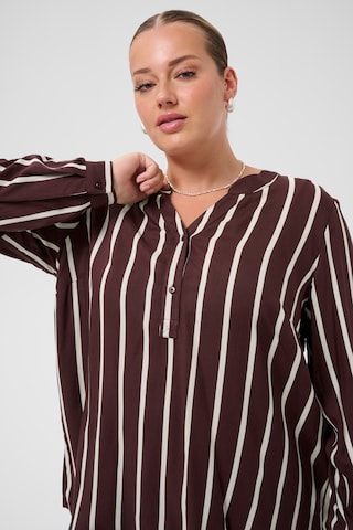 KAFFE CURVE Blouse 'KCSida' in Bruin
