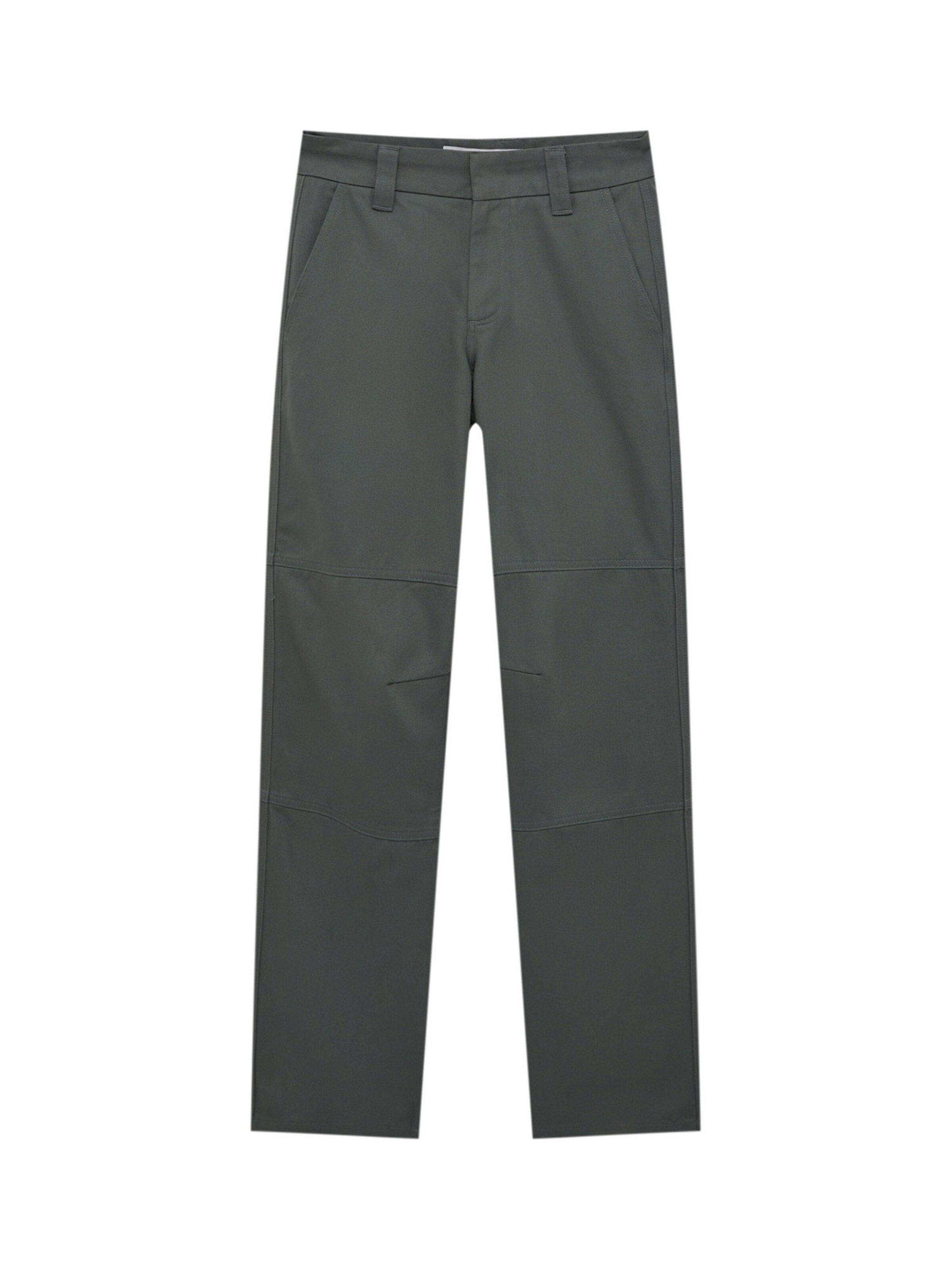 Pull&Bear Loosefit Hose in Grün: Vorderseite