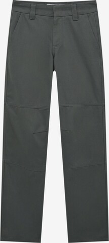 Pull&Bear Lużny krój Spodnie w kolorze zielony: przód