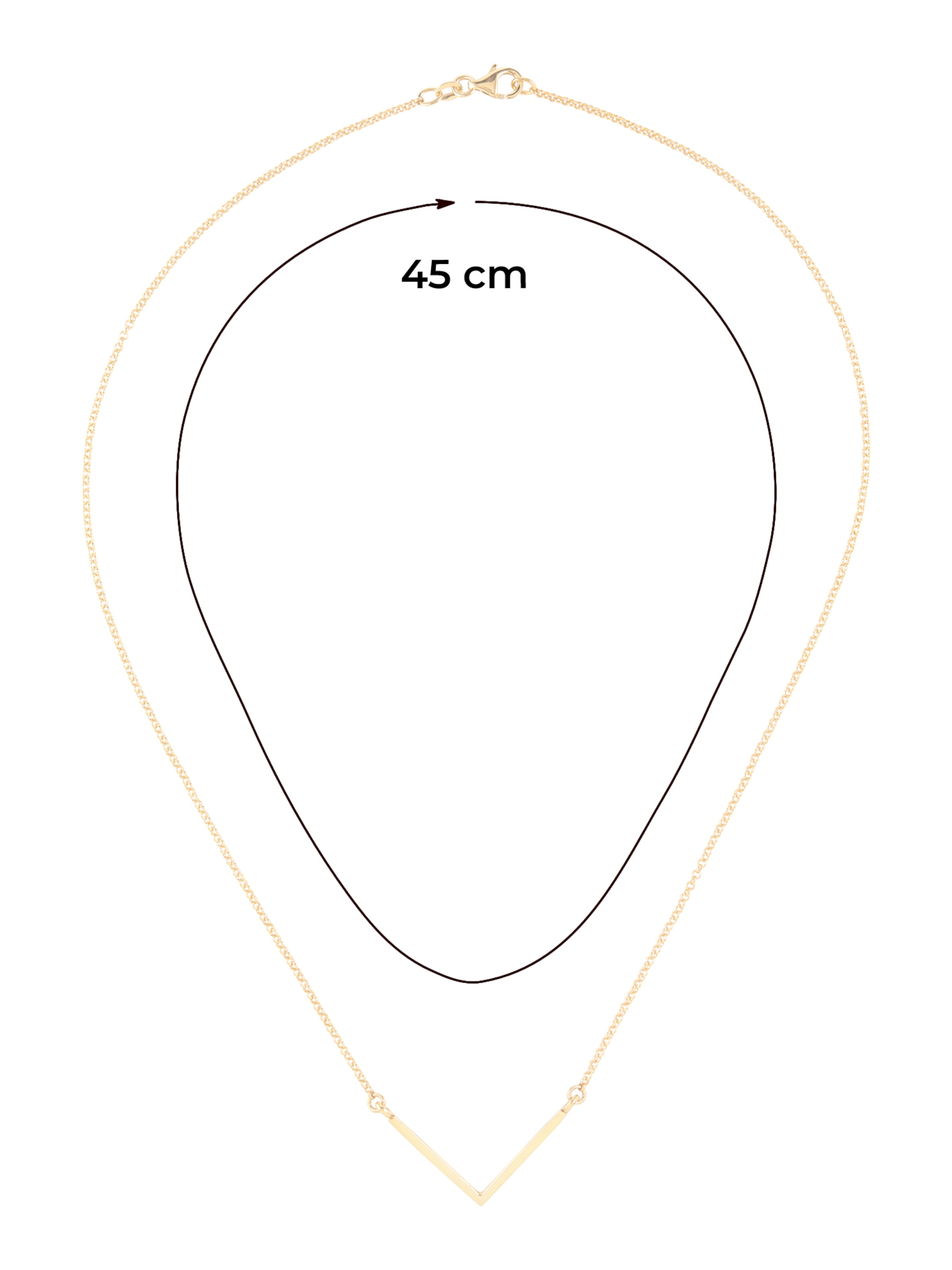 ELLI Kett 'Dreieck, Geo', värv Kuld