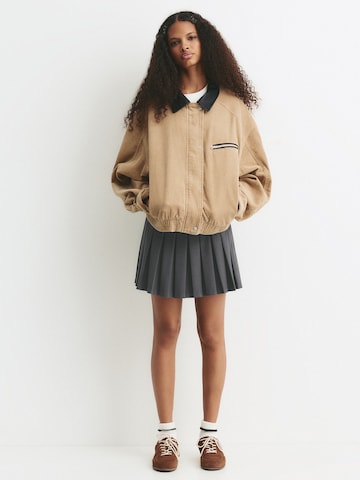 Pull&Bear Skirt in Grey: front