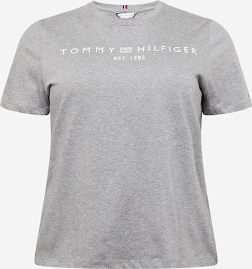 T-shirt Tommy Hilfiger Curve en gris : devant