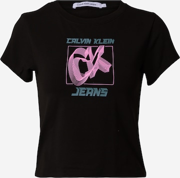 Calvin Klein Jeans Shirt 'HYPER REAL' in Black: front