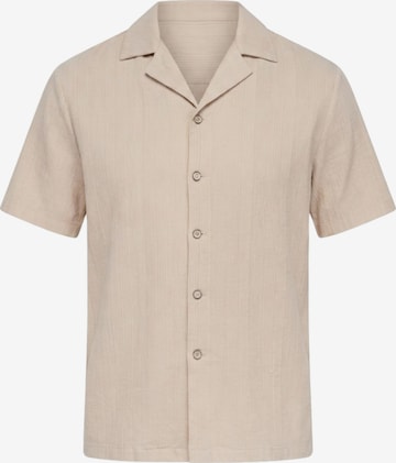 Ombre Button Up Shirt in Brown: front