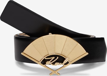 Ceinture 'Signature Fan' Karl Lagerfeld en noir : devant