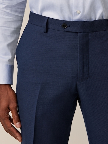 Next - Slimfit Calças com vincos em azul
