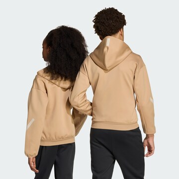 ADIDAS SPORTSWEAR Sports sweat jacket 'Z.N.E.' in Brown