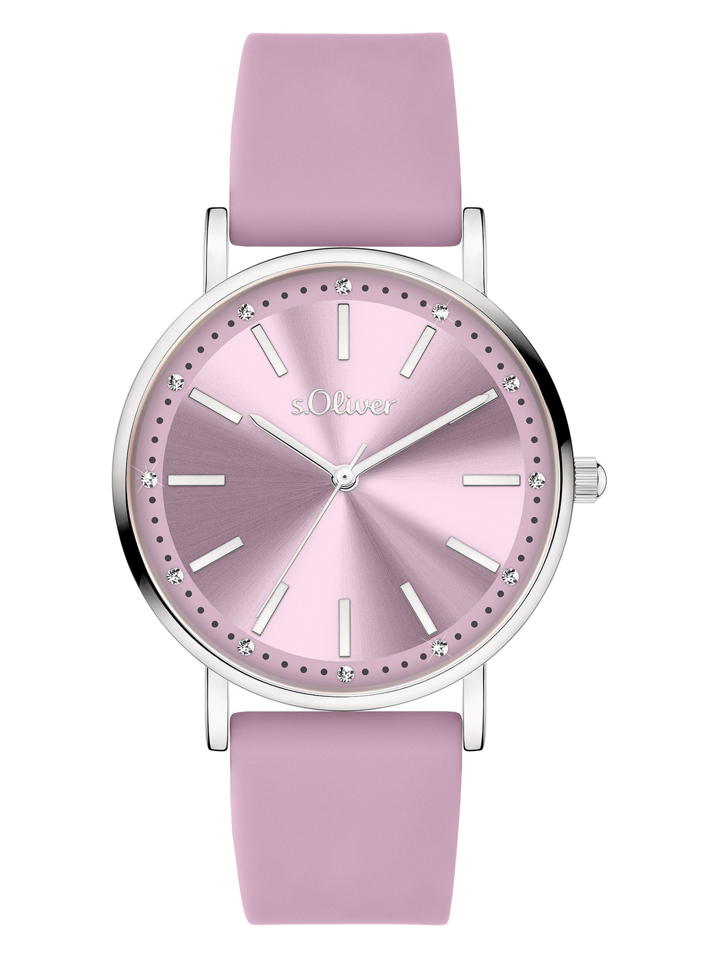 s.Oliver Analog Watch in Purple: front