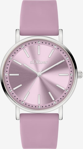 s.Oliver Analog Watch in Purple: front