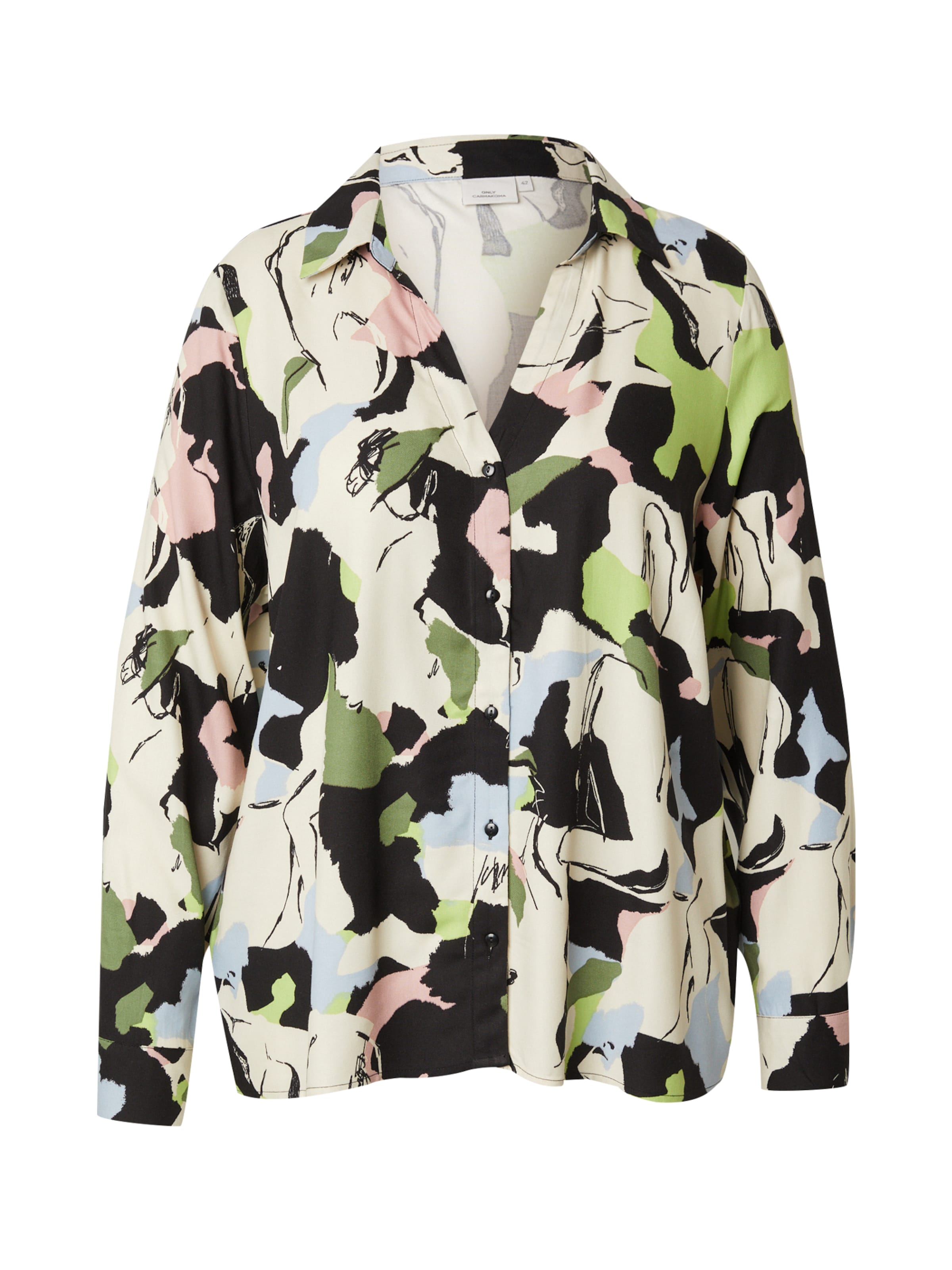 ONLY Carmakoma - Blusa en beige: frente