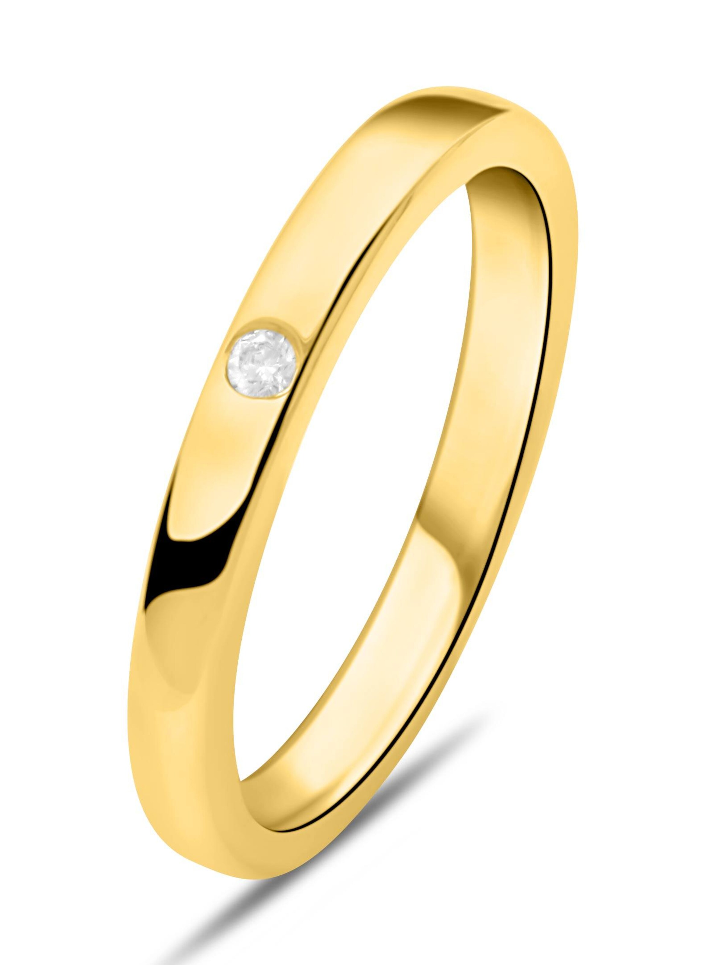 Tony Fein Ring 'Solitär'‌‌‌‌‌‌‌‌ in Gelb: Vorderseite