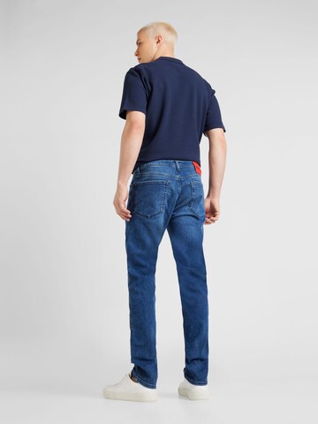 HUGO Slimfit Jeans '708' in Blauw