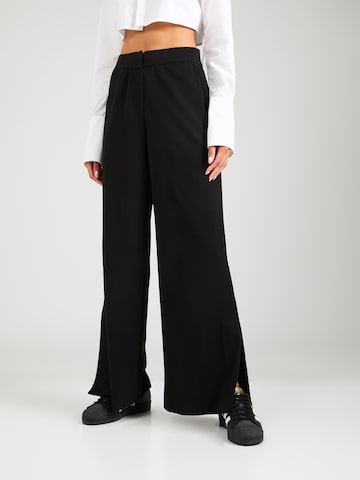 Warehouse Wide leg Trousers in Black: front