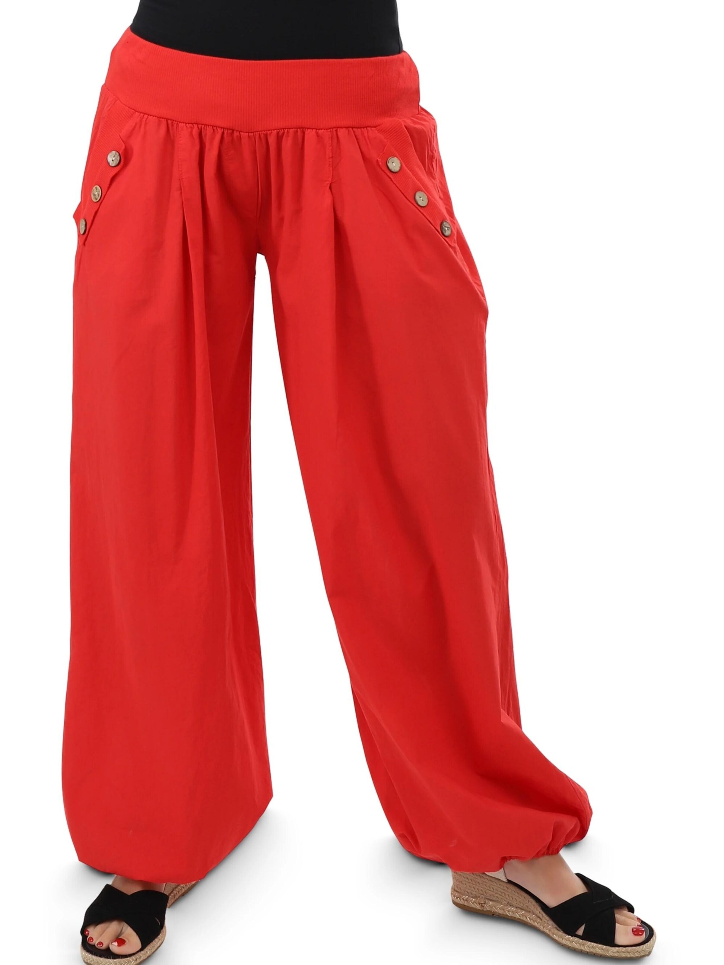 malito more than fashion Loose fit Harem Pants in Red