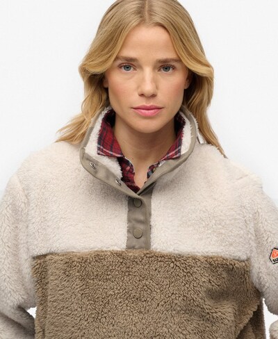 Superdry Pullover in creme / dunkelbeige, Produktansicht