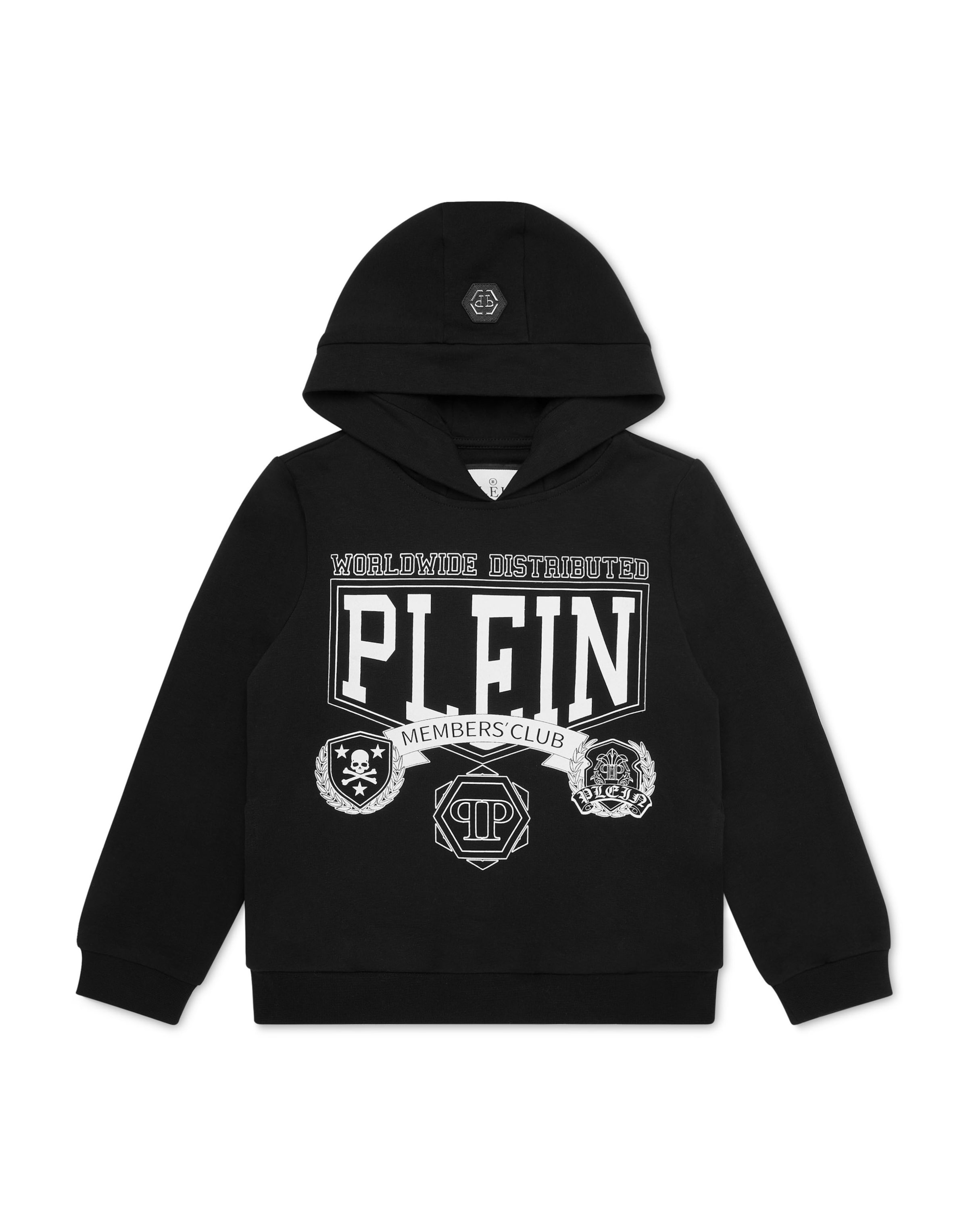 Philipp Plein Sweatshirt 'College' in Zwart: voorkant